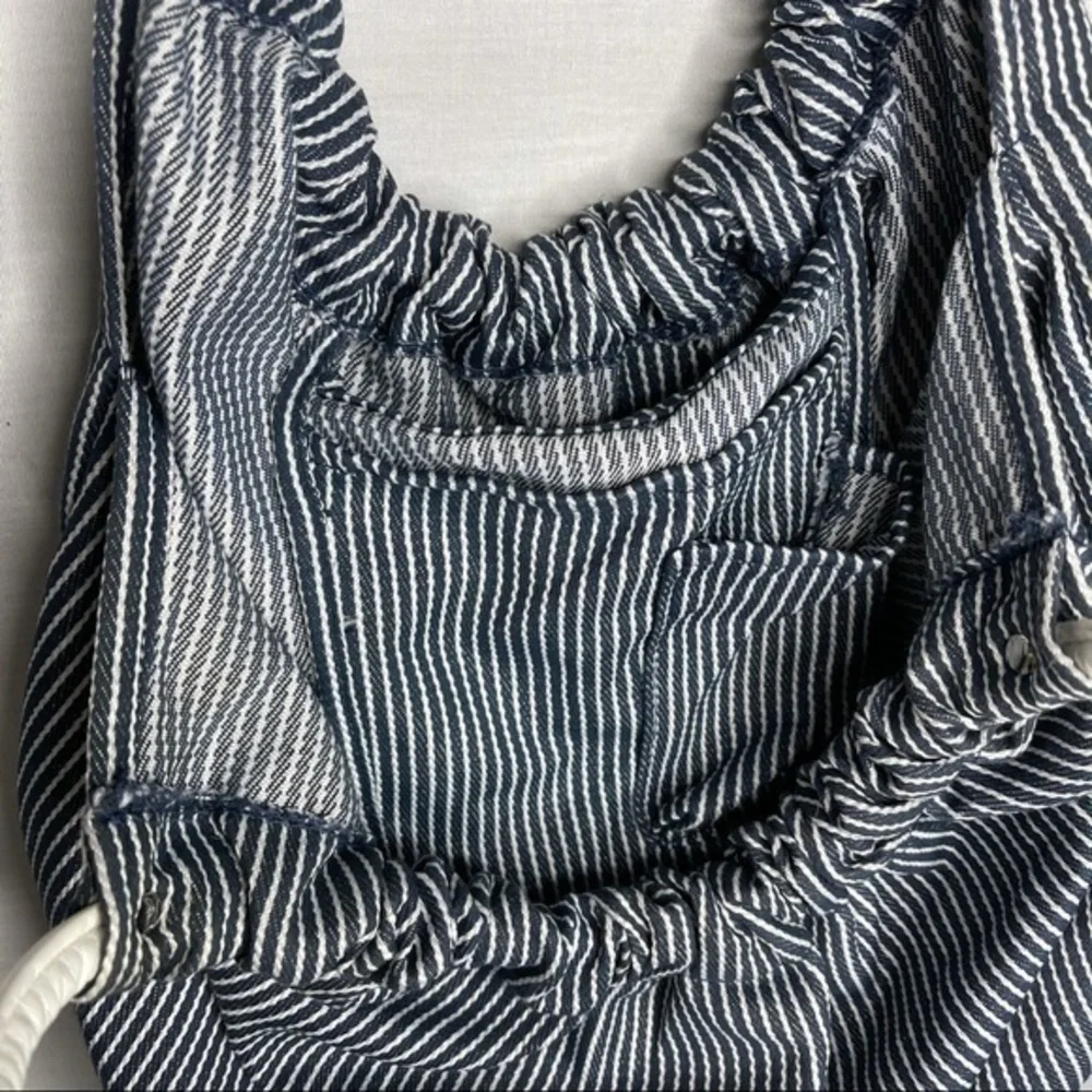 Baggy Round Striped Hobo Bag